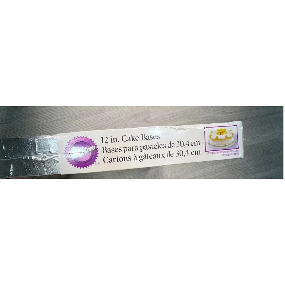 Wilton 12 inch Round Cake‎ Bases 2 Pack Foil Covered Baking Supplies